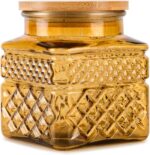 Glass Storage Canister with Airtight Lids, 20.3 FL OZ Thick Glass Candy Jar for ... - Image 2