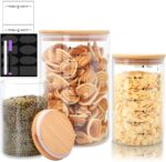 Glass Storage Containers with Lids,Glass Jars with Bamboo Lids, Canisters Set fo... - Image 2