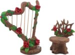 GlitZGlam Miniature Rose Harp and Chair Set for The Fairy Garden - Miniature Gar... - Image 2