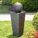 Glitzhome Outdoor Water Fountain with LED Light, Oversized Modern Sphere Pedesta... - Image 2