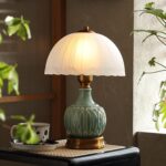 Glivpny Vintage Table Lamp for Living Room,16" Mid Century Modern Ceramic Lamps ... - Image 2