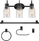 Globe Electric 63000205 5-Piece All-in-One Bathroom Accessory Set with 19" 3-Lig... - Image 2