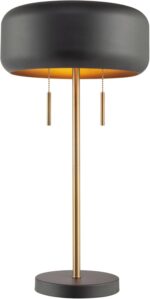 Globe Electric x Novogratz 67347 22" 2-Light Table Lamp, Metallic Dark Gray, Dua... - Image 2