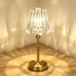 Gold Cordless Table Lamp, Rechargeable Battery Operated Lamp with 5200mAh & Step... - Image 2