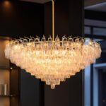 Gold Crystal Chandelier, 48" Modern Luxury Round Glass Crystal 10-Tier Chandelie... - Image 2