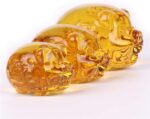 Gold Crystal Pig Figurine – Mini K9 Crystal Lucky Pig Statue, Animal Collectible... - Image 2
