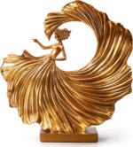 Gold Dancer Resin Sculpture-Modern Art Home/Office Decor for Shelf&Tabletop(10.4... - Image 2