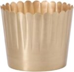 Gold Delicata Metal Planter Pot l Decorative Flower Pot with Scalloped Edge | Mo... - Image 2