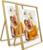 Gold Floating Frame, 5"x7", Vertical, 2 Set, For Picture 4x6, 3.5x5,2x3, Small D... - Image 2