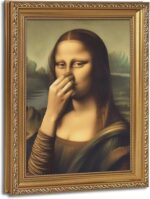 Gold Framed Luxury Bathroom Wall Art Mona Lisa Poster Aesthetic Picture Canvas P... - Image 2