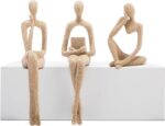 Gold Home Decor Thinker Statue Accents, Set of 3 Thinker Sculptures Office Decor... - Image 2