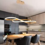 Gold Led Chandelier for Kitchen Island Lighting,Dimmable Modern Chandelier for D... - Image 2