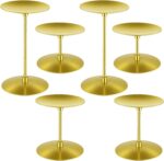Gold Metal Candle Holders for Pillar Candles Set of 6, Decorative Metal Candle S... - Image 2