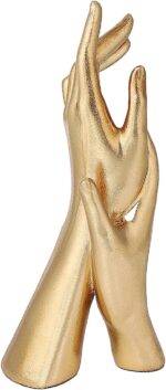 Golden Hands Sculpture Elegant Resin Home Decor Hands Statues Versatile Love Orn... - Image 2