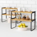 Goozii Kitchen Cabinet Organizer Shelf Set of 4, Stackable Pantry Cupboard Count... - Image 2