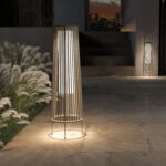 Grand patio 2-Pack Outdoor Floor Solar Light, Wicker Solar Patio Lamp Waterproof... - Image 2