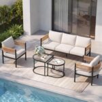 Grand patio 5-Piece Outdoor Furniture Set, 5 Seats Wicker Sofa Conversation Set ... - Image 2