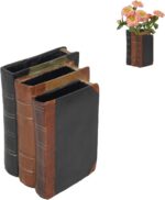 Guichifun Book Shaped Vase for Flowers - Resin Decorative Vase Classical Fake Bo... - Image 2
