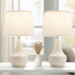 GyroVu 18" Table Lamp Set of 2, Ceramic Table Lamp Classic Beside Lamps Nightsta... - Image 2