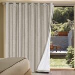 H.VERSAILTEX Linen Blackout Curtains Durable Thick Textured Linen Look 100% Blac... - Image 2