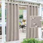 H.VERSAILTEX Linen Look Outdoor Curtains for Patio Waterproof, Premium Thick Pri... - Image 2