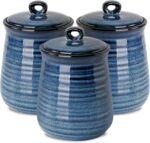 HASENSE Kitchen Canisters Set with Airtight Lid for Countertop, 25 Ounce Ceramic... - Image 2
