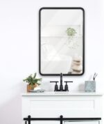 HBCY Creations 20x30 Inch Rectangle Black Mirror, Deep Frame Vanity Mirror, Matt... - Image 2