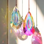 HDCRYSTALGIFTS 2pcs 89mm Hanging Crystal Prisms Suncatchers, Sun Catcher Indoor ... - Image 2