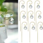 HDCRYSTALGIFTS 9pcs 30mm Crystal Ball Prism Suncatchers with 7.5'' Gold Plant Po... - Image 2