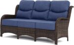 HILLGA Luxury Outdoor Furniture High Back Patio Sofa, Oversized 3-Seater Couch w... - Image 2