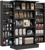 HOMCOM 41" Kitchen Pantry Storage Cabinet, Freestanding Kitchen Cabinet with 12 ... - Image 2