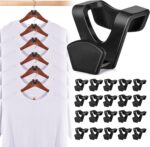 HOUSE DAY Space Saving Hanger Hooks 60 Pack, Black Clothes Hanger Connector Hook... - Image 2