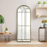 HQiJun Wall Mirror Window Decorative Mirrors Arched Farmhouse for Living Room Be... - Image 2