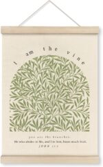 HRQKO John 15: 5 Christian Wall Art Poster Hanger Frame, Scripture I Am the Vine... - Image 2