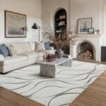 HUGEAR Shag Area Rug 8x10 Grey & Ivory Washable Living Room Bedroom Rug Non Slip... - Image 2