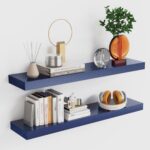 Habudda Floating Shelves, Bathroom Wall Shelf for Home Decor, 30 Inch Natural Wo... - Image 2