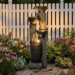 Hamiedun 40''H Water Fountain Outdoor Decor, 4-Tier Crocks Fountains for Outside... - Image 2