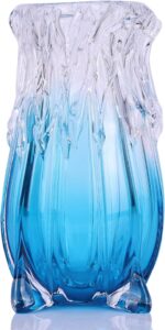 Hand-Blown Glass vase, Modern Art Blue Glass Decorative vase, Uniquely Ocean-Ins... - Image 2