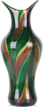 Handblown Art Glass Vase, 12.4" Tall Heavy Duty Decorative Flower Vase with Uniq... - Image 2