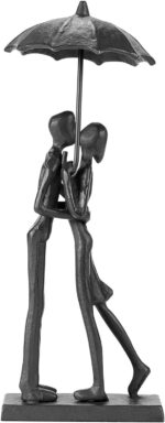 Handcrafted Iron Sculpture - Metal Ornament Couple Figurine Romantic Art Iron St... - Image 2