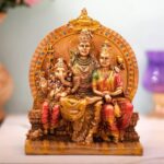 Handcrafted Resin Shiv Ganesh Parvati Showpiece for Home Décor/Gifting/Table Déc... - Image 2