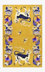 Handmade Flower & Fauna Wool Rug | Traditional Persian Design with Modern Twist ... - Image 2
