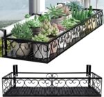 Hanging Railing Planter with Hooks, Iron Hanging Planter Holder, Balcony Plant H... - Image 2