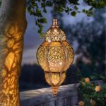Hanging Solar Lantern Outdoor Decor, Moroccan Solar Lights for Outside Garden De... - Image 2