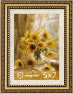 HappyHapi 5x7 Picture Frame, Vintage Picture Frames for Wall or Tabletop Display... - Image 2