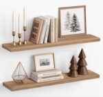 Harwaya Light Wood Floating Shelves for Wall 36 Inch x 8 Deep, Extra Large Wall ... - Image 2