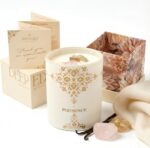 Healing Crystal Candle Gift for Women - Vanilla Cashmere Luxury Soy Candle with ... - Image 2