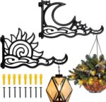 Heavy Duty Plant Hanging Bracket, Moon & Sun Shape Solid Aluminum Plant Hanger, ... - Image 2