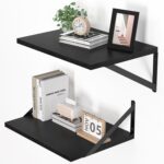 Heimlove Black Deep Floating Shelves for Wall, 16W x 12D Wood Wall Shelves Set o... - Image 2