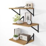 Heimlove Deep Floating Shelves for Wall, 12 Inch Deep Floating Shelves Set of 3,... - Image 2